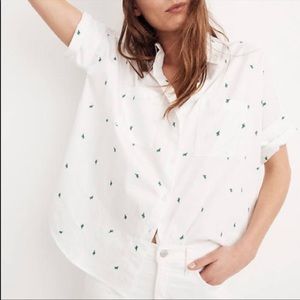 Madewell Cactus Short Sleeve Buttondown Top